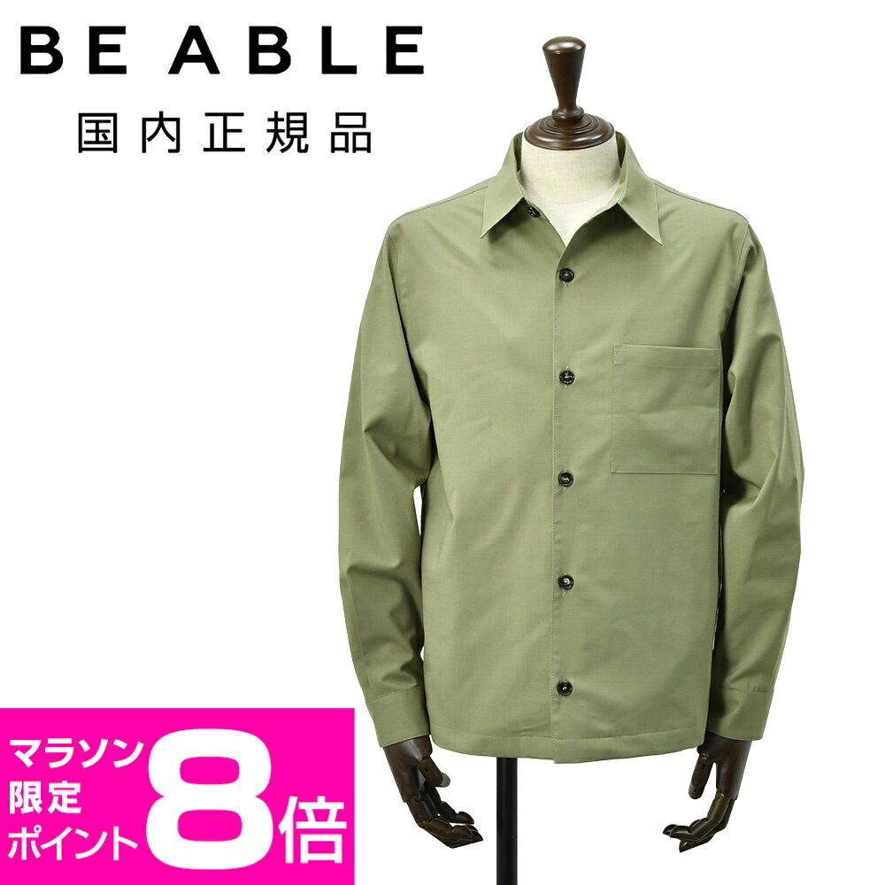 乐天商城 - 【ポイント8倍 マラソン限定】ビーエイブル　　BE ABLE シャツアウター メンズ シャツブルゾン LEROY リロイ テクノウール オリーブ リラックスフィット ウォッシャブル 微ストレッチ 国内正規品 でらでら公式 ブランド