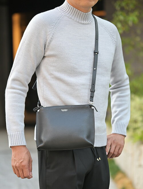 ダニエル&ボブ　　Daniel&Bob ショルダーバッグ 男女兼用 レザーバッグ OTELLO SHOULDER ブラック 黒 ダニボブ アルチェ・アコピアート 3WAY仕様 調節可能コード イタリア製 国内正規品 でらでら 公式ブランド 2