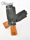 グローブス　手袋（メンズ） グローブス　　gloves メンズ イタリア ラムレザー 手袋 カシミヤウールニット裏 防寒 編み込み羊革 ギフト プレゼント CA741 グレー 男女兼用