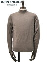 ジョンスメドレー JOHN SMEDLEY モックネックニット メンズ KILDAY ハイゲージセーター メランジブラウン 長袖 メリノウール 30ゲージ M...