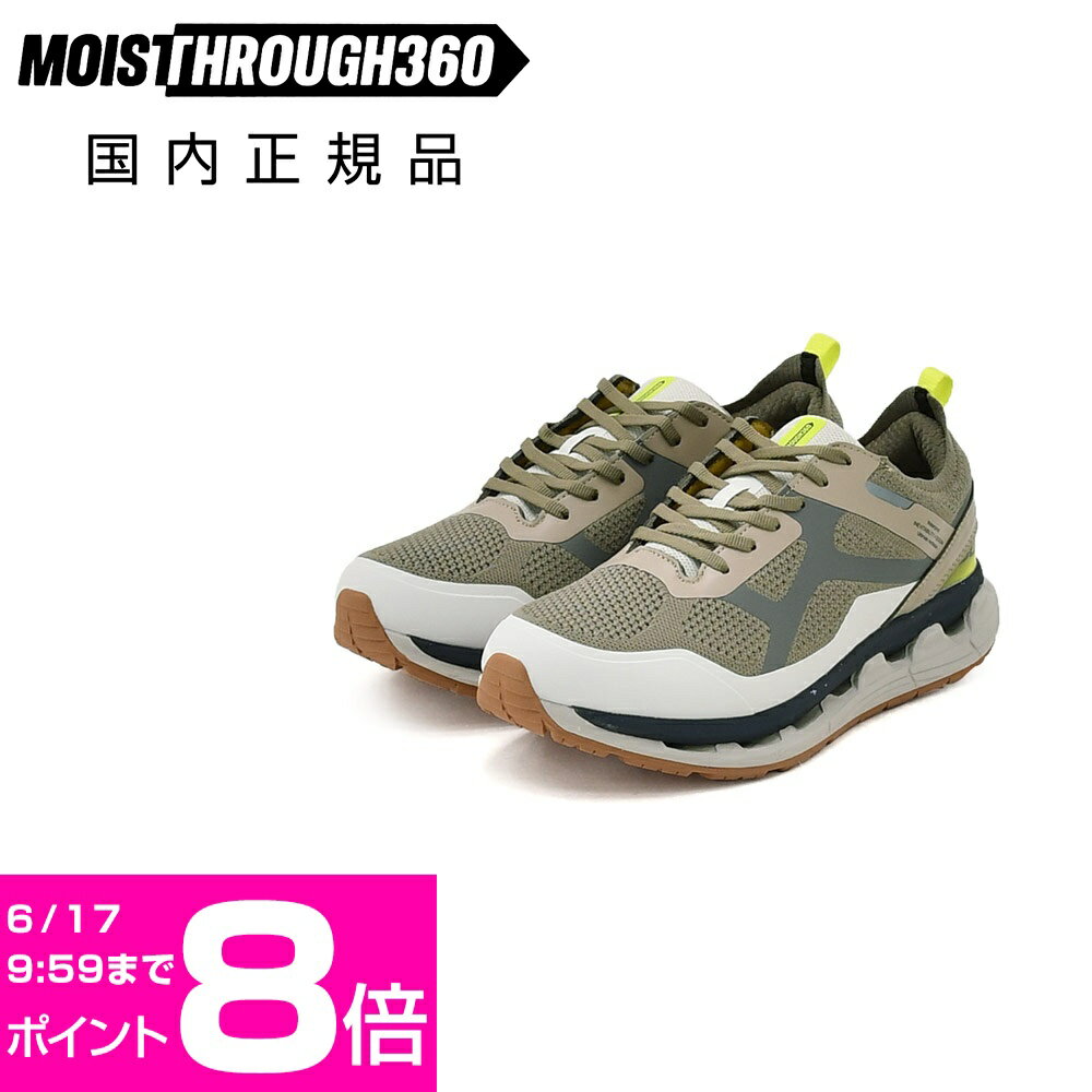 モイスルー360　　MOISTHROUGH360 ニット防水スニーカー メンズ レースアップシューズ VENTIRIS KT ヴェンティリス ニット素材 サンドベージュ ソニックフォーム 高機能ソール 通気性 国内正規品 でらでら 公式ブランド