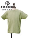 シーグリーン SEAGREEN 半袖Tシャツ メンズ ニットソー ビッグワッフル BIG WAFFLE モスグリーン コットンポリ レギュラーフィット クルーネック仕様 オニワッフル 国内正規品 でらでら 公式ブランド