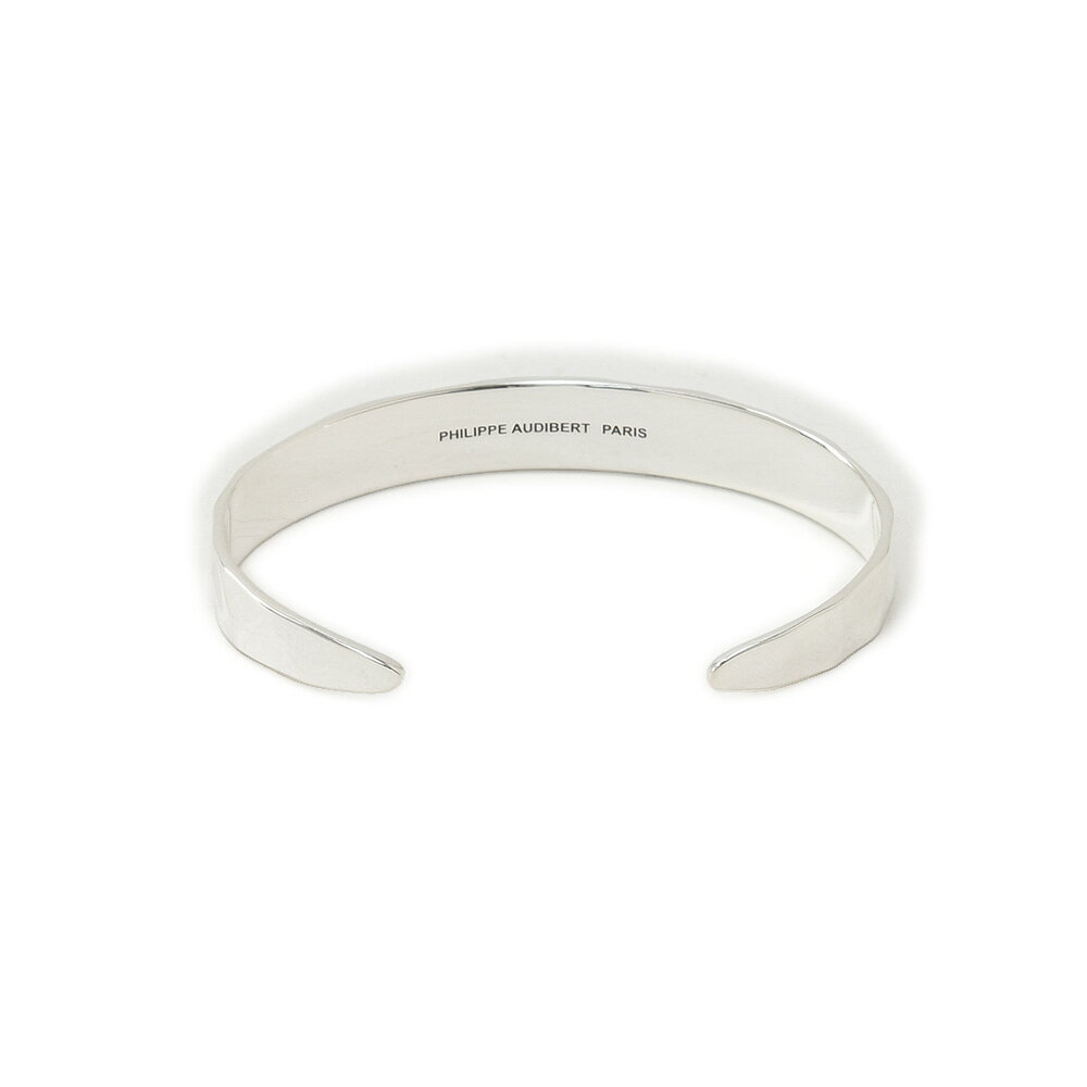 でらでら メンズセレクトショップのフィリップ オーディベール　　PHILIPPE AUDIBERT バングル メンズ SOLAR BRACELET シンプルデザイン 真鍮ブレスレット シルバーメッキ アクセサリー ブランド刻印 フランス製 国内正規品 でらでら 公式ブランド｜アングル3