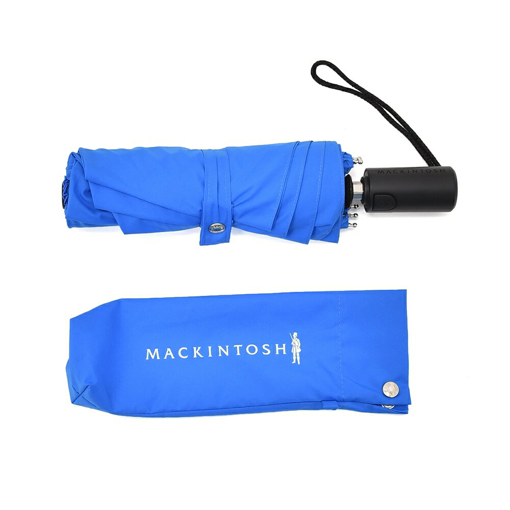 マッキントッシュ　　MACKINTOSH 折り畳み傘 メンズ ワンプッシュ オート開閉式 ポリエステル ライトブルー ブランドロゴデザイン ユニセックス 国内正規品 でらでら公式 ブランド