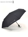 マッキントッシュ MACKINTOSH 折り畳み傘 メンズ 晴雨兼用 ワンプッシュ オート開閉式 ポリエステル ネイビー×オフホワイト ピンドットデザイン 国...