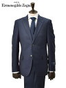 エルメネジルド・ゼニア 【2,000円offクーポン!】エルメネジルド ゼニア　　cloth by Ermenegildo Zegna シングルスーツ メンズ 2ボタンフロント ネイビー ヘリンボン織り Superlativo スペルラティボ TROFEO　トロフェオ ウール ノッチドラペル 日本製