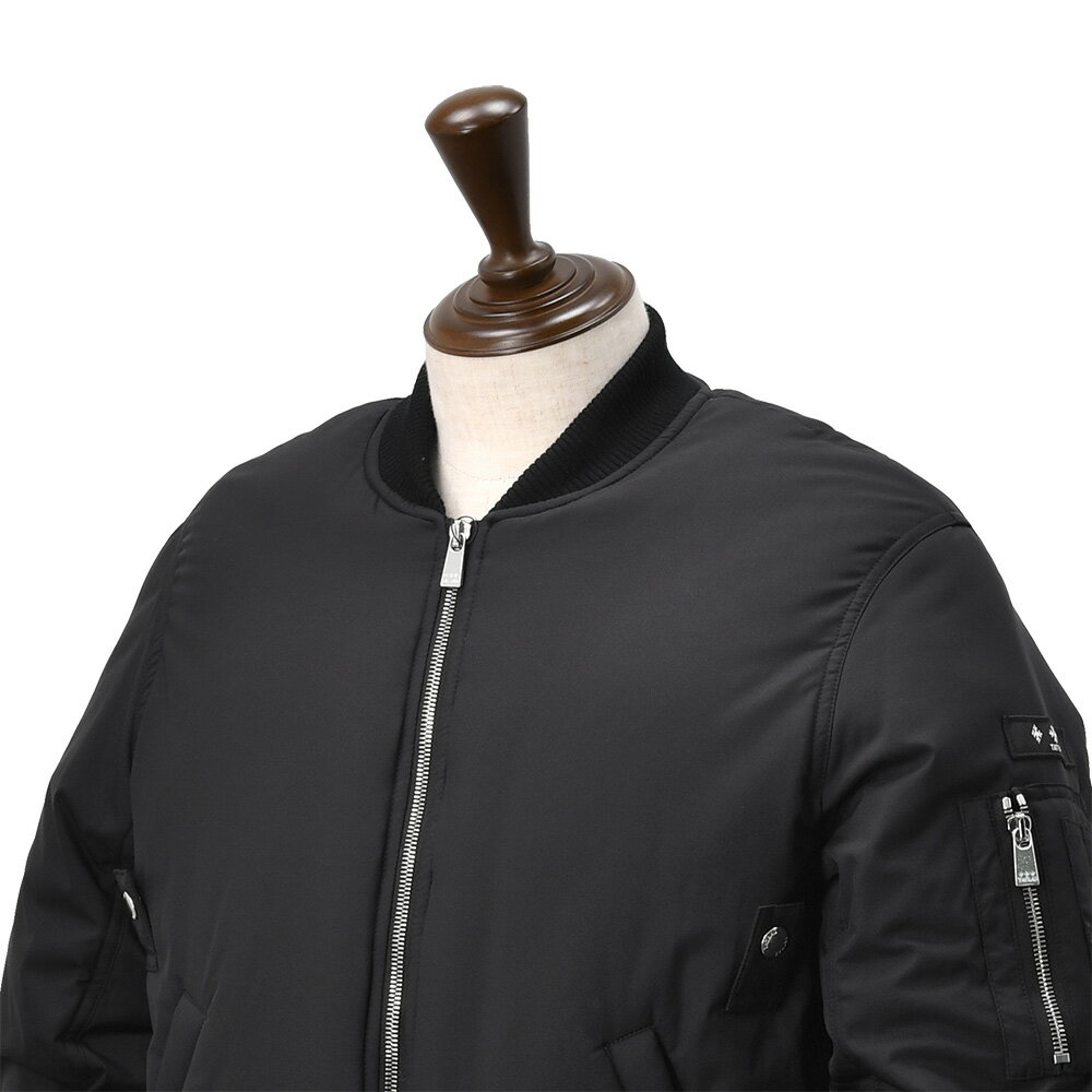 【ファイナルクリアランス20】タトラス　　TATRAS MA-1型ダウンジャケット メンズ ミリタリーダウンブルゾン OSODO オソド ブラック 黒 マットナイロン ショート丈 シルバーパーツ 国内正規品 でらでら公式 ブランド