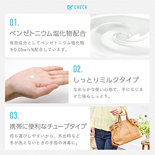 3本セット アイメディア(Aimedia) ハンドミルク 消毒モイストクリーン ハンドクリーム 日本製 60g アルコール除菌 除菌 消毒 60g 2F-A