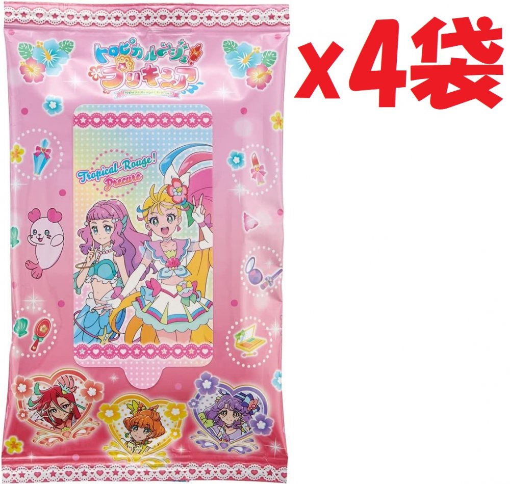 4袋セット スケーター 虫除け ウエットティッシュ 15枚 トロピカル プリキュア 日本製 MYWT1-A KO1