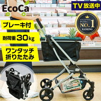 【ランキング1位】Ecoca エコカ ショッピングカート 折りたたみ 4輪 カート マイバッグ セット おしゃれ 静音 軽量 高齢者 買い物カート 折りたたみカート 大容量 荷物カート 荷物運び アウトドア 前押し ギフト プライムダイレクト