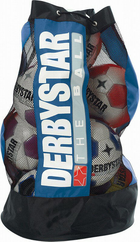 【公式】DERBYSTAR ダービースター ボールバッグ BALLSACK 10球入 青 43 x 75 cm サッカーボール サッカー ボール ボール入れ 1