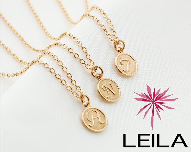 レイラジュエリー LEILA JEWELRY SMALL CIRCLE NECKLACE イニシャル ネックレス ペンダント 女性 レディース ゴールド アクセ...