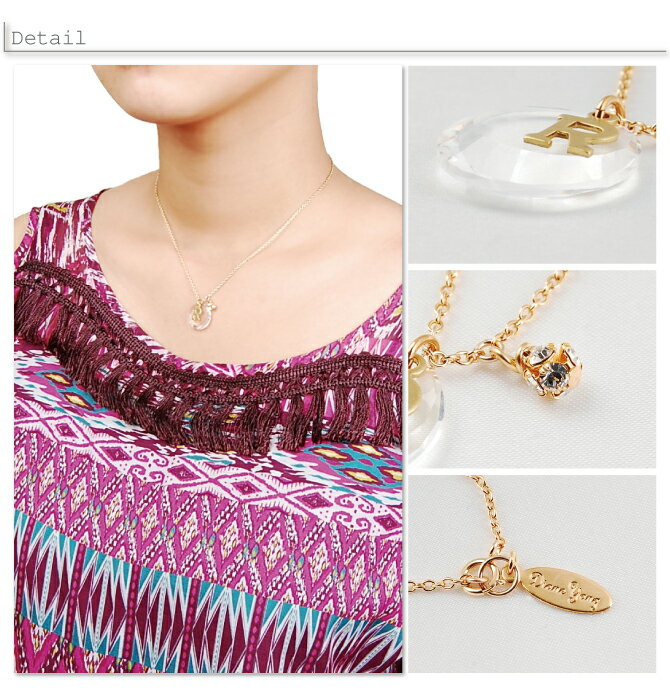 ダイアン ヤン Diane Yang Designs SWAROVSI INITIAL イニシャル ネックレス ペン...