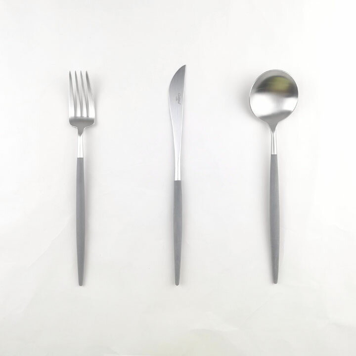 【●200円OFFクーポン配布中!】【3点セット】 クチポール ゴア ディナー カトラリーセット グレイ Cutipol GOA グレー [gift set]