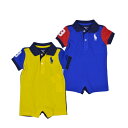 POLO RALPH LAUREN ベビー 服 オールインワン 出産祝い BASIC MESH-COMING GOING-OP-SHA カバーオール ベビーロンパース コットン