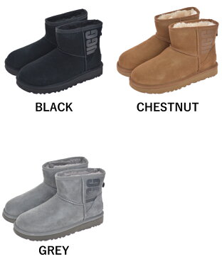 【5%還元!】アグ UGG ムートンブーツ クラシック ミニ レディース ラバー ロゴ CLASSIC MINI RUBBER LOGO 1108231 ウィメンズ