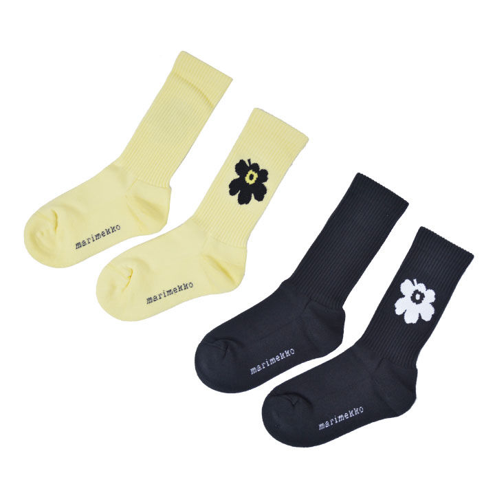 【●ポイント最大6倍付与！】マリメッコ Marimekko PUIKEA UNIKKO ONE SOCKS 0906677 ウニッコ ロゴソックス レディース 靴下 ソックス