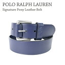 ポロ ラルフローレン 革ベルト メンズ POLO RALPH LAUREN ラルフローレン Signature Pony Leather Belt 405845449 牛革 レザーベルト メンズ ネイビープレゼント