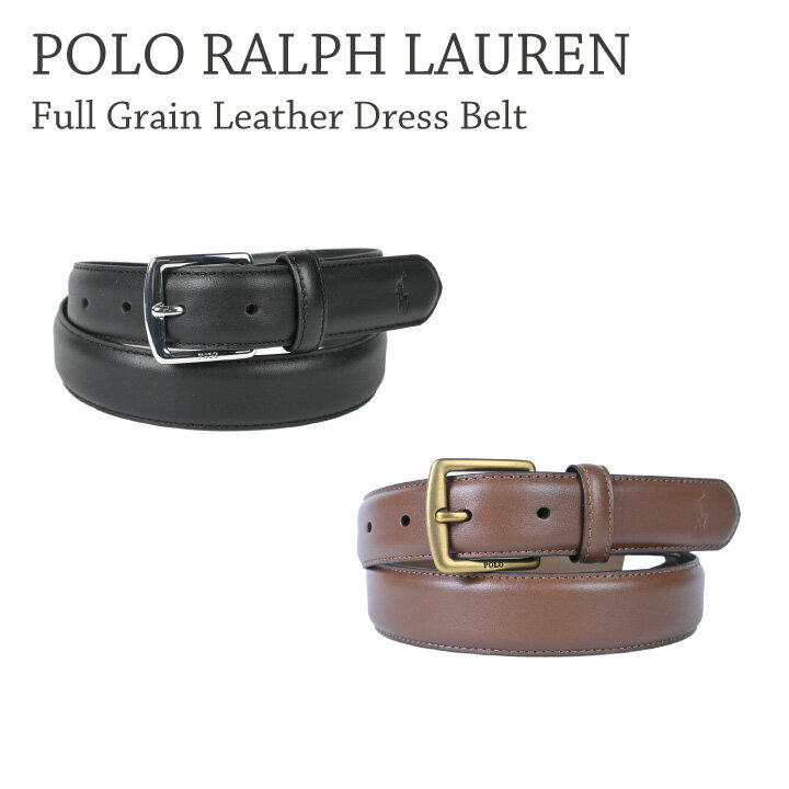 ラルフローレン ベルト（メンズ） 【●5/20限定！ポイント最大5倍付与！】POLO RALPH LAUREN ラルフローレン Full Grain Leather Dress Belt 405828968 牛革 レザーベルト メンズ ブラウン ブラック プレゼント