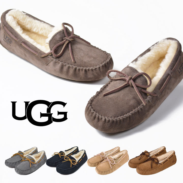 アグ UGG ダコタ DAKOTA 1107949 モカシン レディース ファー ボア シューズ ローファー シューズ ムートン スリッポン スエード 本革 レザー プレゼント ギフト かわいい 可愛い おしゃれ お洒落