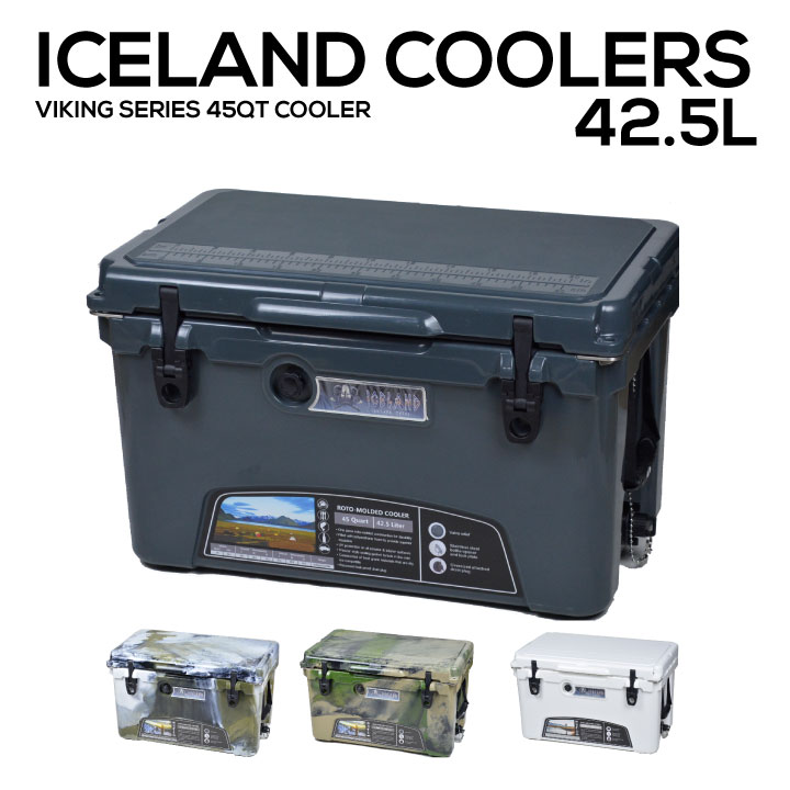 楽天DEROQUEアイスランドクーラーICELAND COOLERS VIKING SERIES 45QT COOLER クーラーボックス バーサーカーズ ソロキャン バーベキュー キャンプ アウトドア 海水浴 川 山 海 おしゃれ 保冷 DES45 WOOD45 WIT45 CHAR45 【ラッピング不可 】