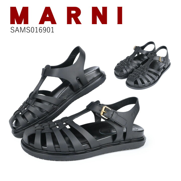 マルニ MARNI フィッシャーマンズサンダル / SAMS016901-P5088 本革 サンダル 春夏 フラット ストラップサンダル レディース