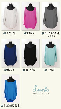 ラニ LANI cowl neck bell sleeved top ドルマン カウルネック ベル スリーブ トップドルマン tシャツ スリーブ チュニック ブラウス レディース 半袖 ワンピース 大きいサイズ モモンガ 　 【0304ss_l】