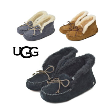 【300円OFFクーポン!+5%還元!】UGG アンクルブーツ アグ ALENA アレーナ ムートンブーツ スリッポン レディース ファー シューズ 靴 1004806【西日本】