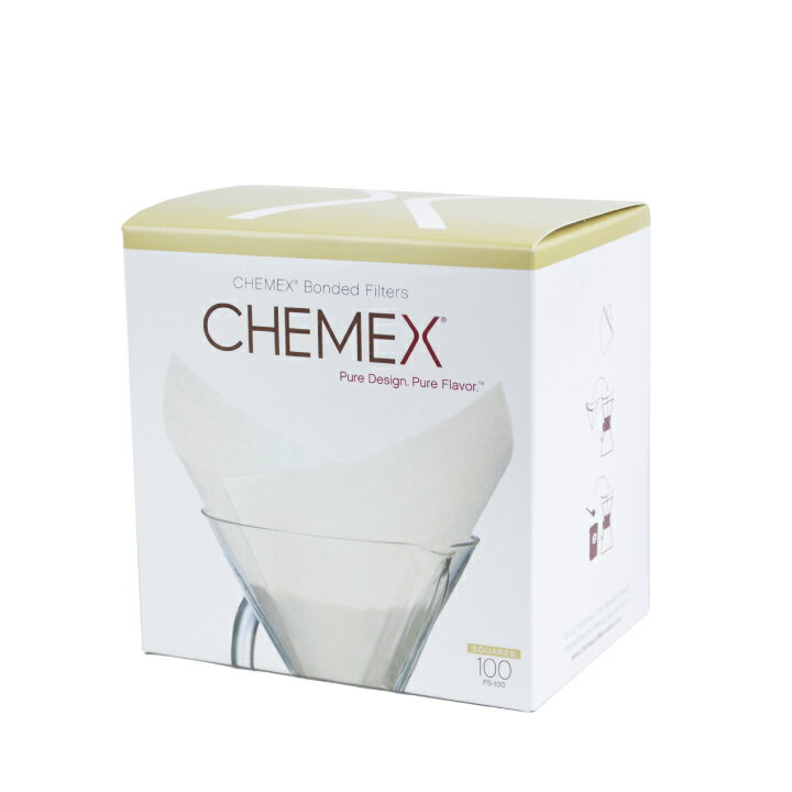 ケメックス CHEMEX コーヒーメーカー フィルター CMX12 100 Prefolded Filter Squares FS-100 ペーパーフィルター ペーパー 100枚入り お洒落 おしゃれ【due】