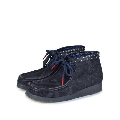 【10/1限定!ポイント最大6倍!当店限定!】クラークス CLARKS ブーツ WALLABEE BOOT SHASHIKO 26168811 DENIM BLUE SYN デニムブルーシン メンズ ブーツ シューズ 靴 本革 リアルレザー スエード スウェード お洒落 おしゃれ オシャレ プレゼント 【due】