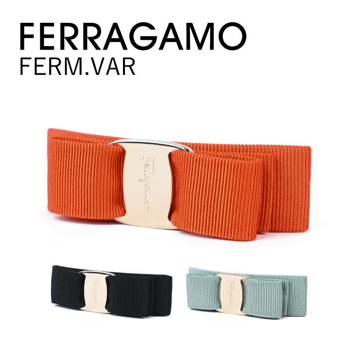 フェラガモ（カチューシャ） 【15日限定！ポイント最大5倍！】サルヴァトーレ・フェラガモ Salvatore Ferragamo バレッタ FERM.VAR ヘアアクセサリー シンプル リボン 金具 ゴールド シンプル 9.5cm×2.8cm 【due】