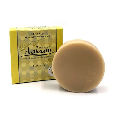 アグリームAgleam フェイスソープ(はちみつ)100g 洗顔 石けん 無添加 せっけん 洗顔料 泡 石鹸 美容 ソープ 無添加 固形 洗顔せっけん 固型 潤い 乾燥肌 弾力 スキンケア 天然 泡立てネット付
