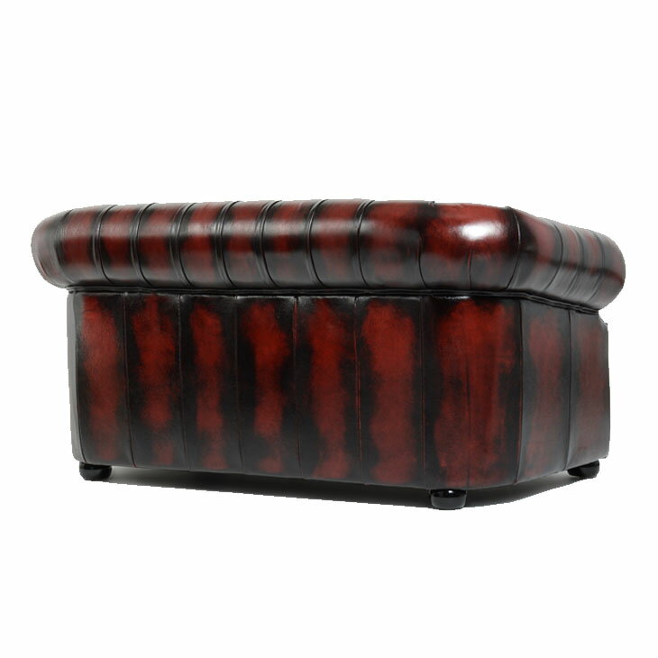 オックスフォード 2人掛けソファ ソファー チェスターフィールドソファ 2人用 2人がけ 2シート フルレザー 総本革 レザー 本革 アンティークレッド 赤 英国調 アンティーク調 クラシカル ヨーロピアン おしゃれ 高級感 重厚感 店舗什器 ホテル ロビー ラウンジ 応接室 SA-251 [3]