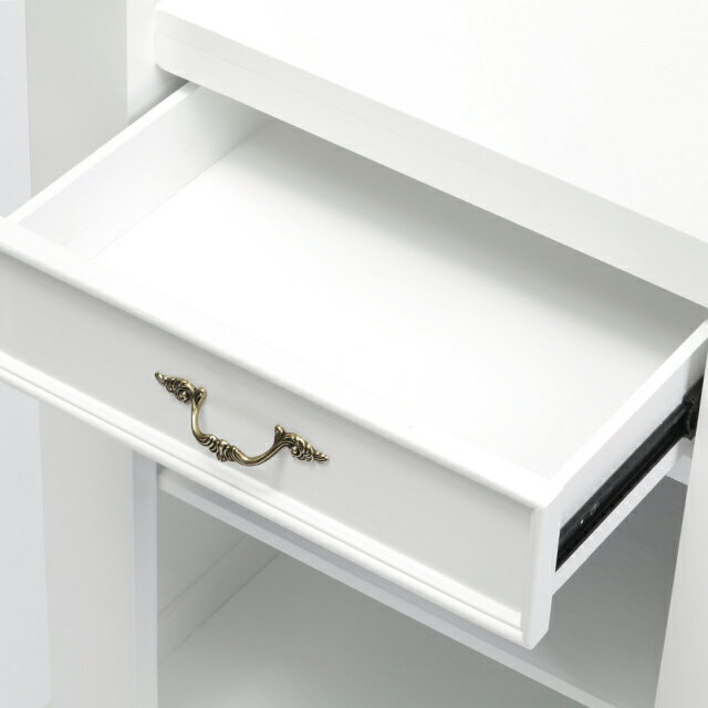 バロック アンティーク調 カウンター 0.7M幅 レジカウンター カウンターテーブル 受付台 レジ台 演説台 司会台 木製 引出し付き 収納 彫刻 レリーフ ヨーロッパ調 クラシック 重厚感 華やか 輸入家具 サロン ホテル 飲食店 服飾 講演会 店舗什器 白 ホワイト 5054-0.7MC-18