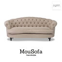 Mousofa モーソファ 3人掛けソファ 3人用 3シート トリプル アンティーク調ソファー フレンチスタイル 店舗什器 撮影什器 ショップ 美容室 ホテル ブライダル 応接 寝室 ディスプレイ おしゃれ ナチュラル カジュアル プリンセス 姫系 かわいい 布地 リネンベージュ NM3F53K
