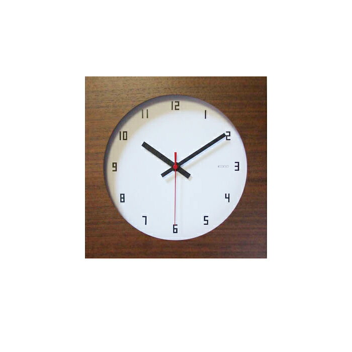 【レビュー特典あり】 掛け時計 電波時計 クロック アナログ スイープムーブメント ナチュラル シンプル ウォールナット v-085 618-00031