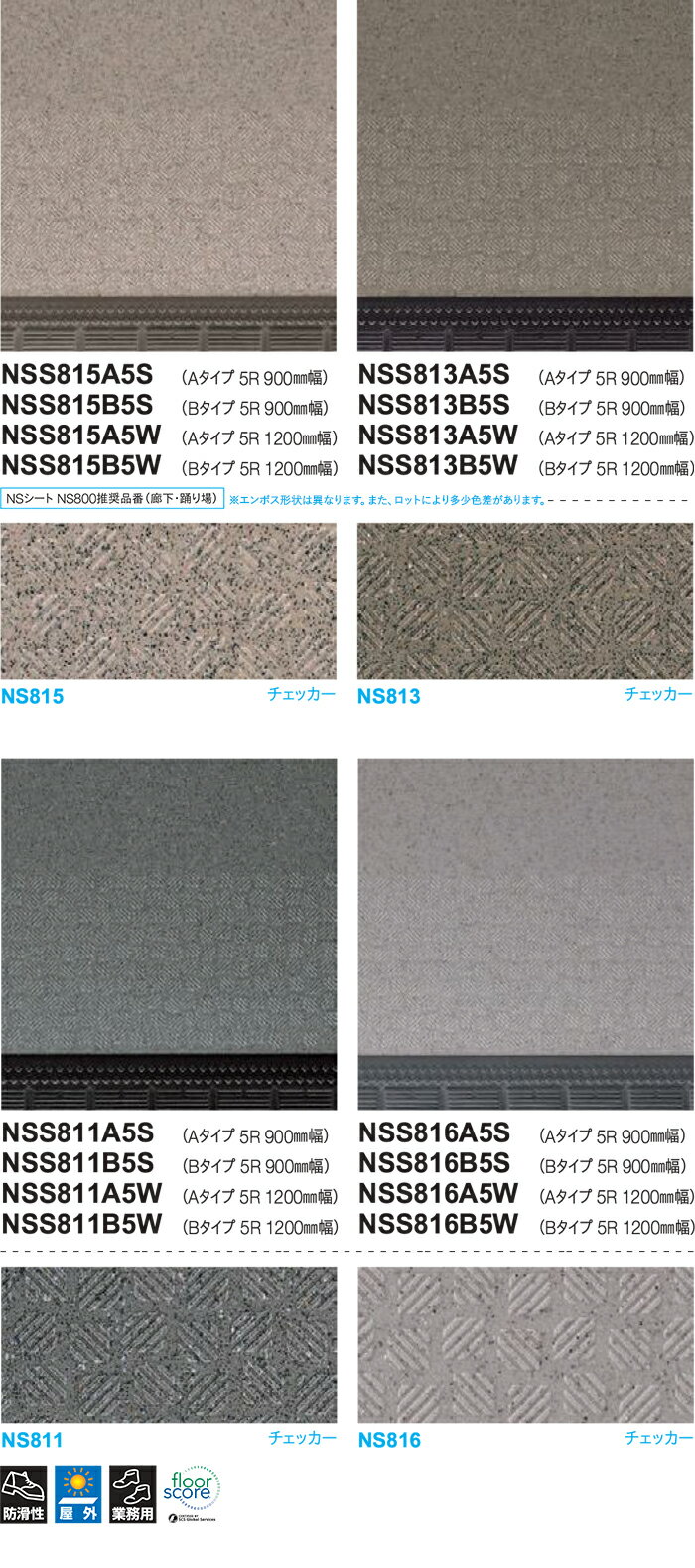 東リ 階段用床材 NSステップ800 チェッカー Aタイプ 蹴込み一体型 (R) サンプル お買い物マラソン
