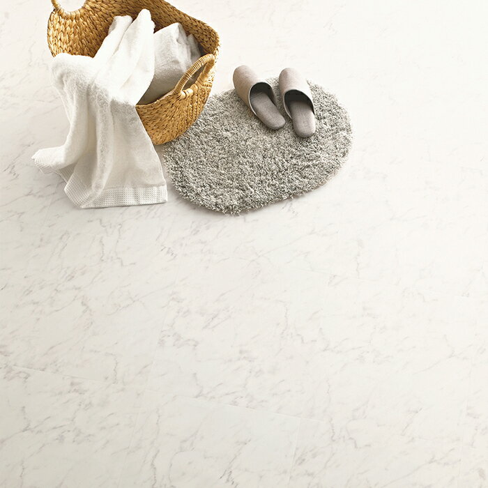 ビニル床タイル 東リ Pタイル ロイヤルストーン カララホワイト (R) PST4108 生地サンプル 引っ越し 新生活