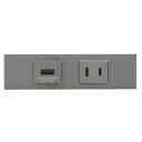 神保電器 KAG-2731 NKシリーズ家具・機器用USBコンセント(Type-A)+コンセントセット(シボ加工品・SG色)