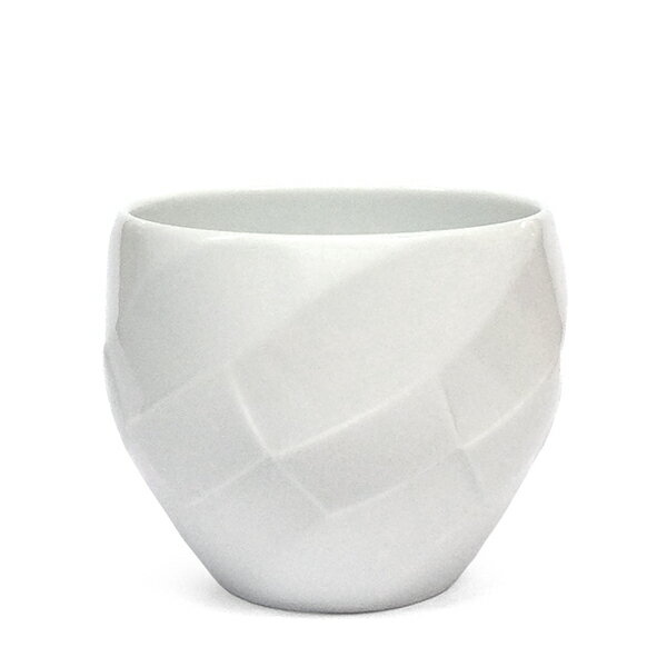 波佐見焼 一真窯 丸カップ 面取り流し白い 陶器 食器 カップ コップ 湯呑伝統工芸