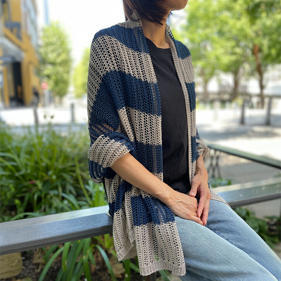 サイフク風を通すざっくり編みポンチ...