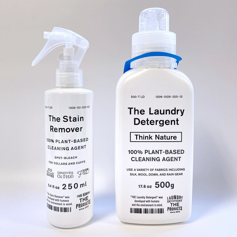 【クーポン対象！】ウール、シルク、麻に使える 【洗濯洗剤＆漂白剤セット】 がんこ本舗 The Laundry Think Nature＆The Stain Remover 植物由来の洗浄成分 環境に優しい 色柄物にも 柔軟剤不要