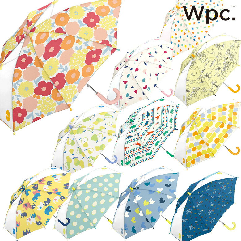 ワールドパーティー 【在庫限り】【Wpc】キッズ 傘 可愛い おしゃれ こども ワールドパーティー ドット 水玉 ボーダー アニマル フルーツ 花柄　男の子 女の子