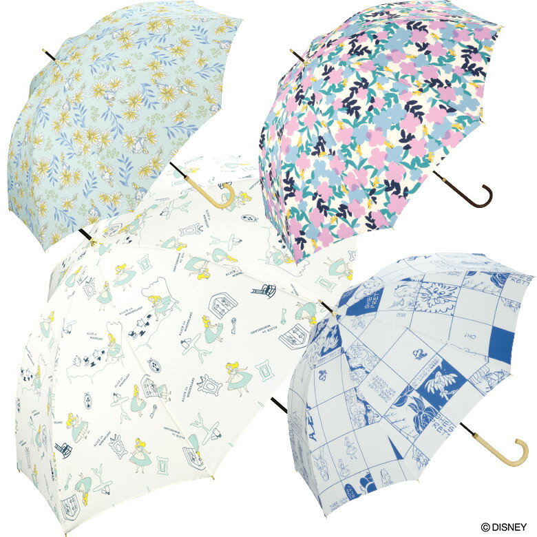 【Wpc】ディズニー 長傘 晴雨兼用 UVカット 不思議の国のアリスのサムネイル