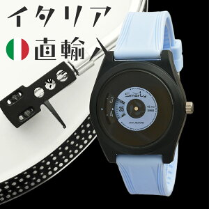 【イタリアから直輸入 オシャレ腕時計】 Smarty watch 腕時計 イタリア インポート 輸入 シリコン メンズ レディース 日本初上陸 おしゃれ ブルー 青 ブラック 黒 イエロー 黄色 ヨーロッパ ユニセックス 男女兼用ファッション レコード 音楽 ミュージシャン