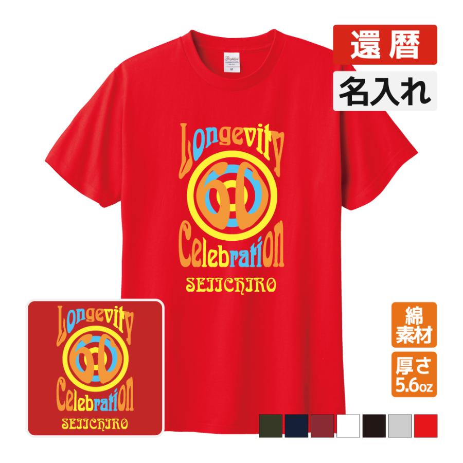 乐天商城 - 還暦祝い Tシャツ【バンド風A】 ロック プレゼント 名入れ無料 男性 女性 誕生日 60歳 お祝い 両親へ 孫から サプライズ S M L LL 3L 4L