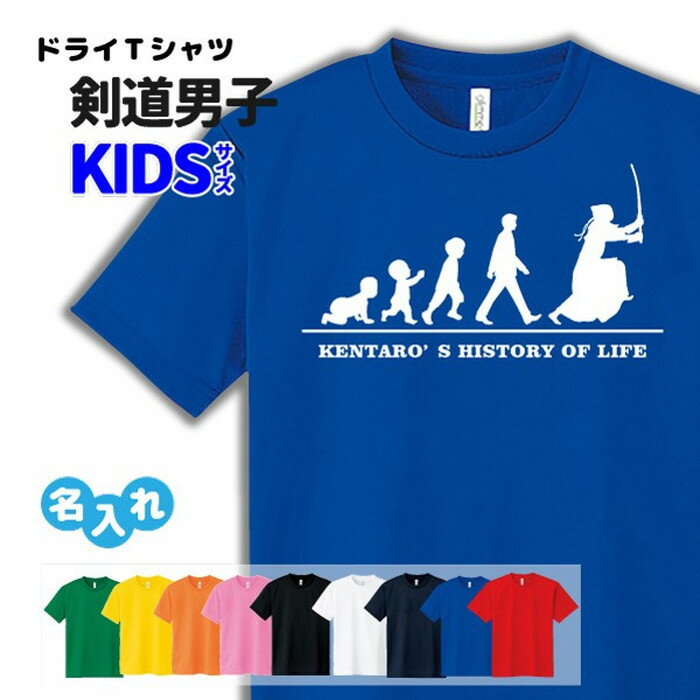 剣道 Tシャツ ドライ キッズ ジュニア 名入れ無料 男 【