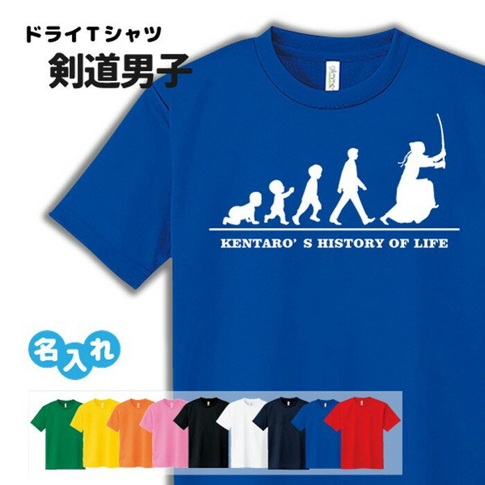 剣道 Tシャツ ドライ オリジナル 名入れ無料 メンズ 男 