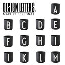 【送料無料】PERSONAL BLACK PORCELAIN CUPS A-M BY DESIGN LETTERS デザインレターズ パーソナル ブラックポーセリンカップ A-M モノトーン 黒 キッチン デスク デスクワーク