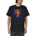 【半袖 アートTシャツ】ゴッホ Tシャツ 自画像 1887-88年冬 フィンセント・ファン・ゴッホ ライフ イズ アート 半袖 ショートスリーブ TEE メンズ レディース 大きいサイズ ビックサイズ おしゃれ 絵画 名画 ティーシャツ S M L XL XXL ブラック 黒 ブランド 美術 父の日
